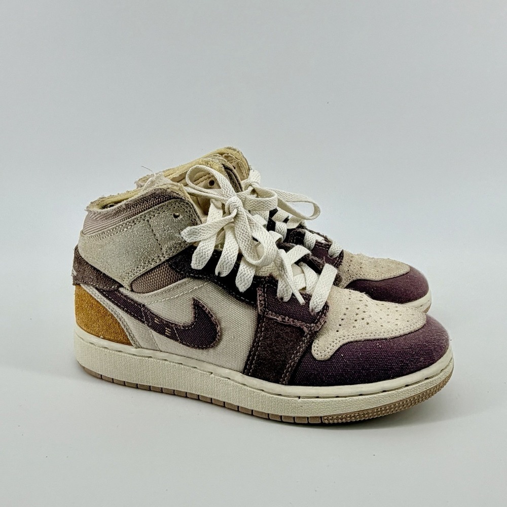 Nike Air Jordan 1 Mid Craft‎ Taupe Haze Gold GS Youth DZ4466-102 Size 3.5Y